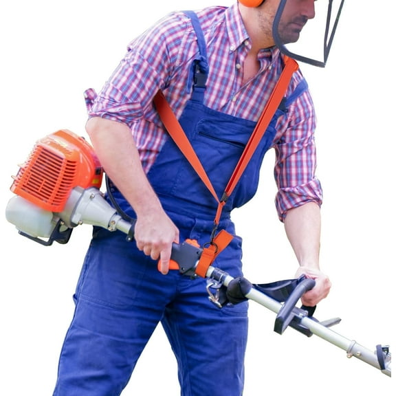SUNMON Trimmer Shoulder Strap - Weed Eater Strap Compatible with Ego, Dewalt, Grennworks String Trimmer and Most Grass Trimmer, Weed Eater Shoulder Strap Nylon Belt Easy Release - Orange