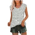 thumbnail image 1 of Birdeem Débardeur pour Femmes, Manches Courtes, Été, Décontracté, Basique, Blouses Amples, 1 of 12