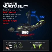 RESPAWN 110 Pro Ergonomic Gaming Chair with Footrest for Adults - Comfortable Office Gaming Recliner with Lumbar Support and Headrest, Racing Style Video Game Chairs for Computer Gamer - Green
