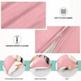 thumbnail image 4 of Pure Color Pale Pink Plush Pillow Case, Zippered Bed Pillow Pillowcases, Super Soft and Cozy Pillowcase Covers for Sleep Decor Giftsation - King Size 20x40in, 4 of 7