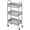 Silver, variant on J&V TEXTILES 3-Tier Plastic Rolling Utility Cart with Handle, Multi-Functional Storage Trolley for Office, Living Room, Kitchen, Movable Storage Organizer with Wheels Black