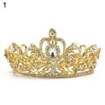 thumbnail image 2 of D-GROEE Shiny Rhinestone Crystal Round Crown Bridal Wedding Tiaras and Pageant Crowns for Women, 2 of 5