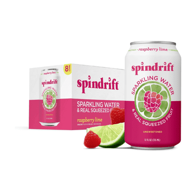 Spindrift Sparkling Water, Raspberry Lime, 12 Fl Oz, 8 Ct