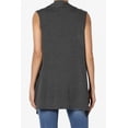 thumbnail image 2 of TheMogan Women's Long Vests Sleeveless Draped Lightweight Open Front Cardigan, 2 of 7