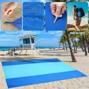 Large 10'X 9' Beach Blanket, Picnic Blankets Waterproof Sandproof for 4-7 Adults, Oversized Lightweight Beach Mat, Portable Picnic Mat, Sand Proof Mat for Travel, Camping, Hiking, With Storage Bag