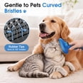 thumbnail image 4 of Euqvunn Self Cleaning Slicker Brush for Cats&Dogs, Skin Friendly Deshedding Grooming Brush, Removes Loose Fur & Tangles, Deshedding and Hair Removal for Long and Short Haired Pets, Blue-Black, 4 of 13