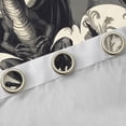 thumbnail image 4 of Homewish Magic Dragon Kids Curtains Pack of 2 (42x84 Each), Retro Damask Flower Print Curtains Blackout, Cartoon Hippie Animal Bedroom Curtains, Blackout Curtains Decor, 4 of 6
