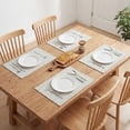 thumbnail image 3 of REGALWOVEN Rustic Placemats Set of 4 Rectangular Cotton Blend Placemats for Dining Table Decor Washable Kitchen Table Mat Wipe Clean Beige 15.7x11.8inch, 3 of 6