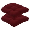 thumbnail image 1 of Juego de 2 almohadillas para silla con mechones, cojines para asiento, respaldo , 19 "x 19", para exteriores e interiores, para muebles de - Rojo rojo Sunnimix cojines de asiento con mechones, 1 of 7