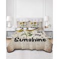 thumbnail image 3 of Vintage Sunflowers Full Size Down Alternative Comforter, Lightweight Comforter Quilt Bedding Set with Pillow Shams You Are My Sunshine Farmhouse Floral All Seasons Bed Comforter Duvet Insert 78"x90", 3 of 7