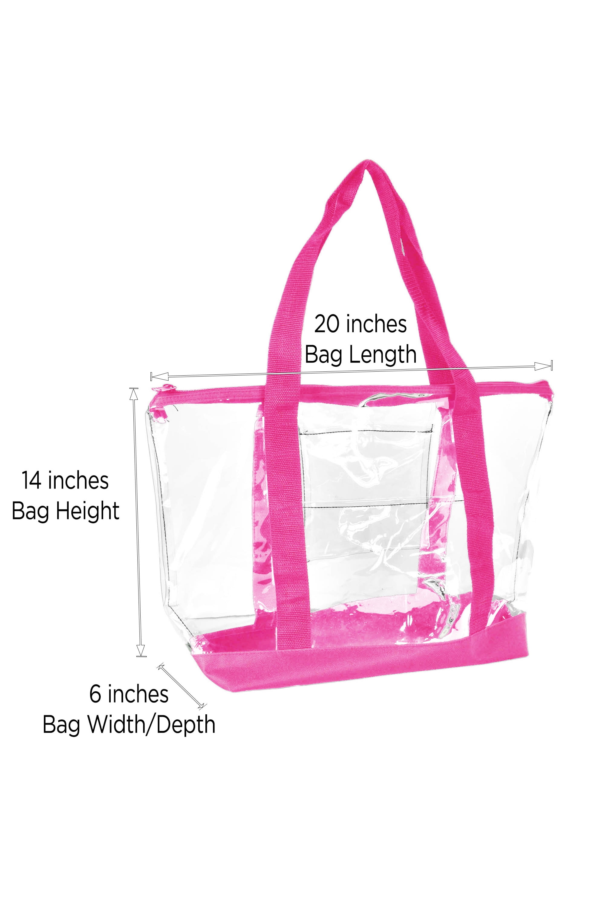 hot pink transparent bag