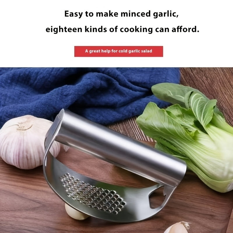 Stainless steel garlic press household manual garlic garlic press garlic press ring design garlic press 1pc