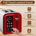 thumbnail image 4 of SEEDEEM tostador de 2 rebanadas, visualización LCD de tostador de acero inoxidable y botones táctiles, velocidad de calentamiento 50% más rápida, selección de 6 panes, configuración de 7 sombras,, 4 of 5