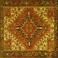 thumbnail image 1 of Ahgly Company Indoor Square Persian Yellow Traditional Area Rugs, 4' Square, 1 of 4