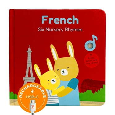 Cali's Books French Nursery Rhymes Sound Book for Toddlers 1-3. Bilingual Books for 1 Year Old