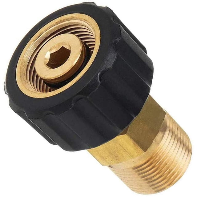 Accesorio para lavadora a presión, M22 x 15 mm hembra a M22 x 14 mm macho Acoplador rápido Adaptador para lavadora a presión Piezas Ormromra WMJ-0398