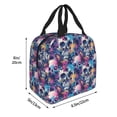 thumbnail image 2 of Rocae cool Skull colorful for Insulated Lunch Bag for Women Men,Large Lunch Box for Work School Picnic Hiking Daytrip, 2 of 5