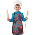 thumbnail image 2 of Pioneer Flower Floral Print Pattern Kids Aprons for Girls and Boys,Adjustable Neck Strap Toddler Aprons for Kids Cooking Baking, 2 of 7