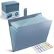 thumbnail image 1 of Organizador de archivos en acordeón NEEMORE, paquete de 20 con 8 bolsillos, azul, 1 of 8