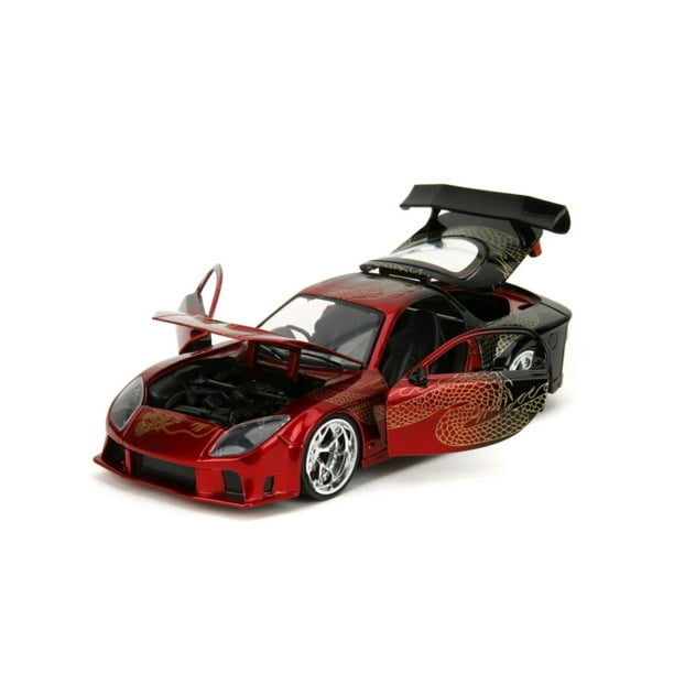 Jada 1:24 Mazda RX-7 Widebody Black/Red Dragon Toy - Walmart