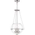 thumbnail image 3 of Nuvo Lighting Odyssey 3-Light Pendant Fixture Polished Nickel with Clear Glass - N/A, 3 of 5