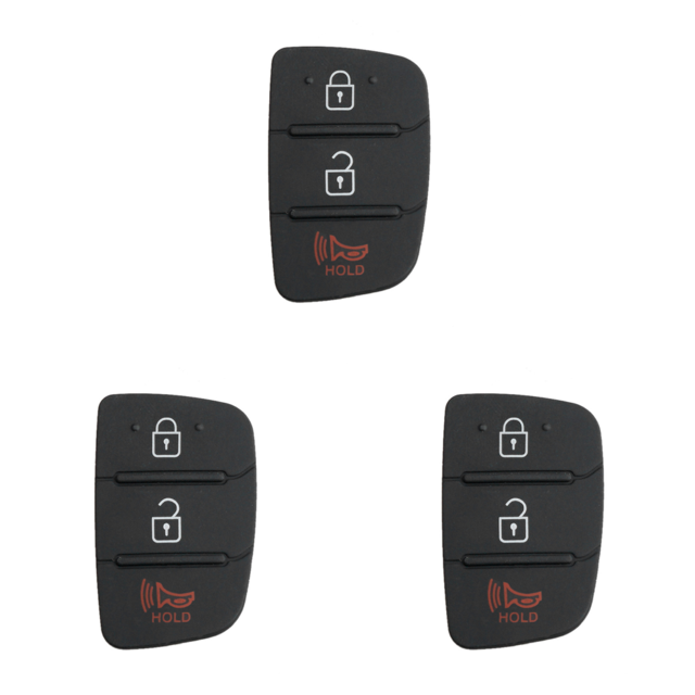 Car Key Shell Pad 3 Botones Flip Reemplazo remoto para Hyundai (Tipo 2)