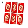 thumbnail image 3 of CSChome Red Envelope 6Pcs Chinese Wedding Red Envelopes Bronzing Chinese Letter Print Lucky Money Cash Packets Wedding Festive Celebration Gift, 3 of 6