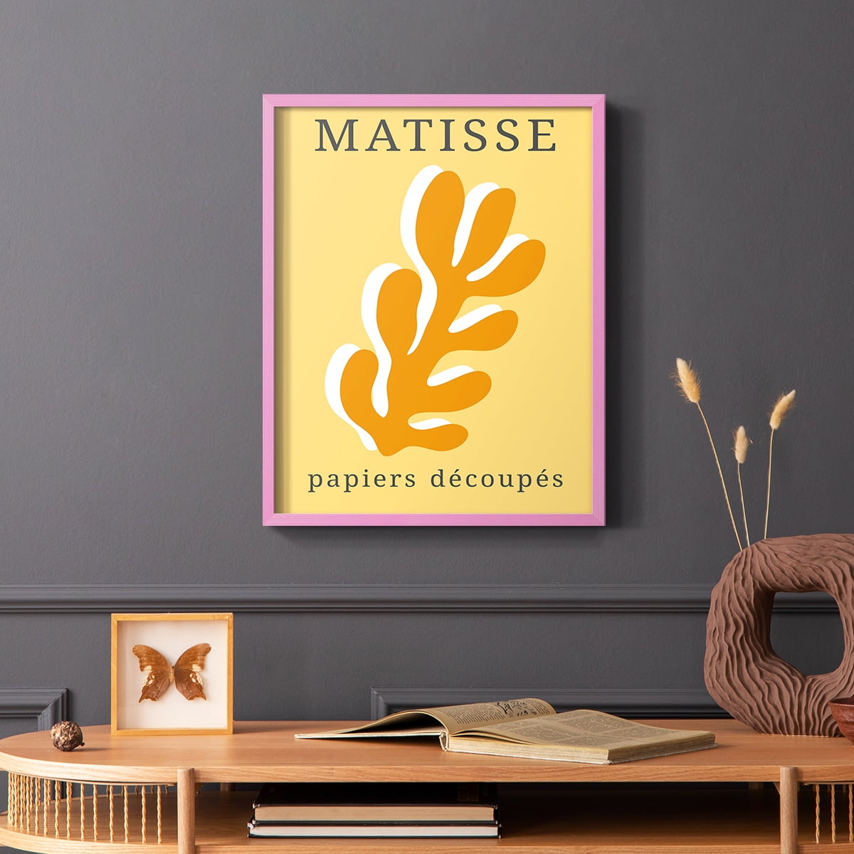 Matisse CCCLIX in Pink Solid Wood 16 x 20 Framed Print