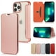 thumbnail image 2 of Funda de cuero con tapa para iPhone 13, funda protectora transparente de TPU galvanizada para Apple 15 con tarjeta XR, 2 of 6