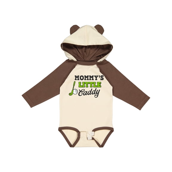 Inktastic Mommys Little Caddy with Golf Club and Ball Boys or Girls Long Sleeve Baby Bodysuit