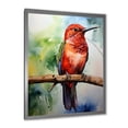 thumbnail image 2 of Designart "Radiant Beauty of Red and Green Hummingbird" Animals Framed Wall Art - Traditional Red Hummingbird Bedroom Framed Canvas Wall Art, 2 of 6