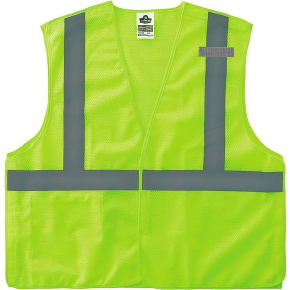 Ergodyne GloWear® Breakaway Mesh Hi-Vis Type-R Class 2 Safety Vest, 2X, Lime