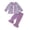 Purple, variant on mgoYE Toddler Baby Girl Outfit Shirts Tunic Top and Ruffle Pants Set for Fall Winter Spring for Gift, Pototshoot and Daily