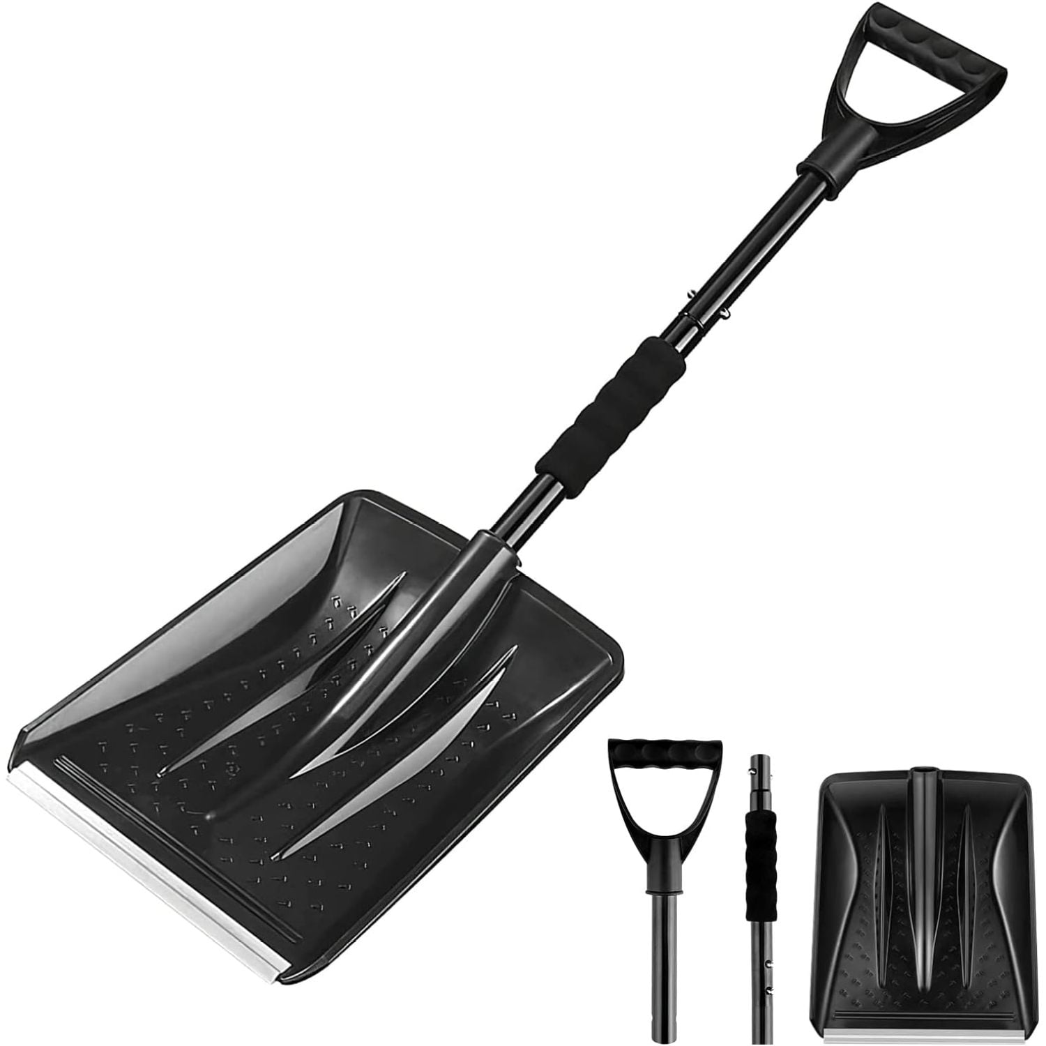 Folding Snow Shovel, Detachable Portable Compact Emergency Snow Shovel