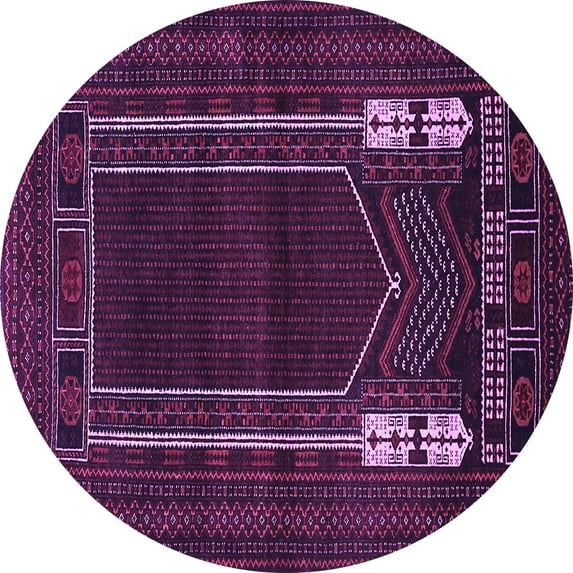 Ahgly Company Indoor Round Persian Purple Traditional Area Rugs, 6' Round