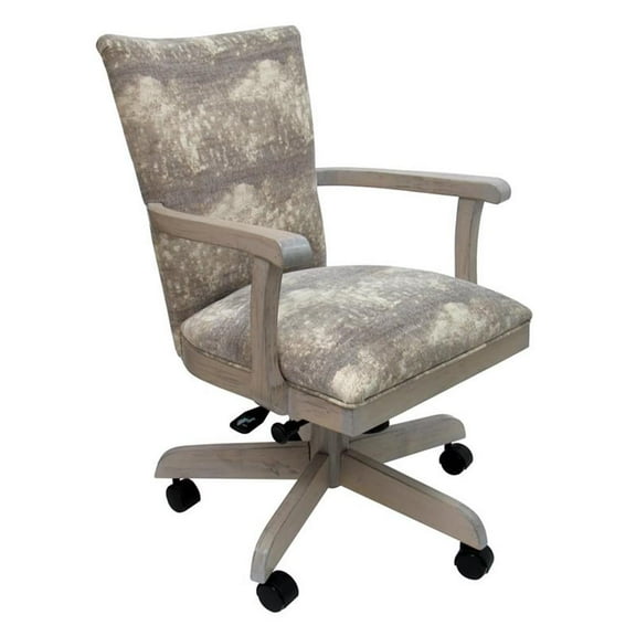 Swivel Wood Dining Caster Chair 400 on Wheels in Mountain Brown