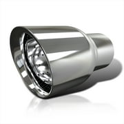 Spec-D Tuning 2.5" Inlet / 3.5" Outlet Chrome Stainless Steel Exhaust Muffler Tip