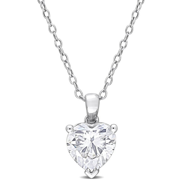 Everly Women's 2CT TGW Created Moissanite Sterling Silver Pendant