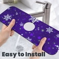 thumbnail image 6 of Fuzoiu Dark Purple Snowflakes Print Kitchen Faucet Suction Pad, Sink Splash Guard Faucet Mat, Faucet Handle Drip Catcher Tray Drying Mat For Bathroom Kitchen Bathroom Countertop, 6 of 7