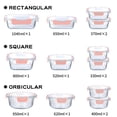 thumbnail image 6 of stusgo 12 Pcs Glass Storage Containers with Lids, Reusable for Kitchen Organization (12 Pcs,Pink), 6 of 9