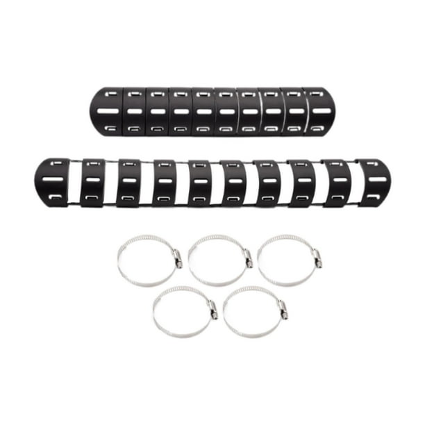 Protector térmico para motocicleta,Abrazaderas para protección térmica de escape de motocicleta,Protector térmico universal para tubos de escape,Cubierta de aislamiento Diseño de 10 quillas
