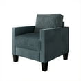 thumbnail image 3 of Castle Place Contemporary Corduroy Velvet Chair, Light Blue, 3 of 8