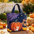 thumbnail image 3 of Halloween Tote Bag Ghost Witch Pumpkin Floral Print Quilted Shoulder Handbag for Shopping Travel Casual Daily Use Women, 3 of 4