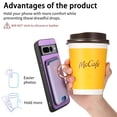 thumbnail image 4 of Allytech Google Pixel 7 Pro Case, Detachable Magnetic Wallet Case with Card Holder & Ring Stand, Support Car Mount, Premium PU Leather Shockproof Durable Protective Slim Case Cover - Purple, 4 of 10