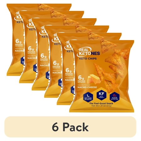(6 pack) Real Ketones Spicy Nacho Keto Chips