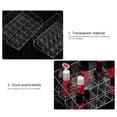 thumbnail image 4 of Cosmetic 24 Grid Cosmetic Makeup Organizer Clear Plastic Lipstick Display Stand Nail Polishes Storage Rack, 4 of 8