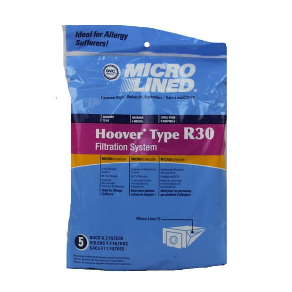 Replacement Part For Hoover Vacuum Bags Type R30 Microlined by DVC