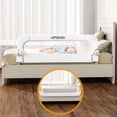 thumbnail image 1 of Barra de cama plegable UPGOGO para niños pequeños, protección de seguridad para bebés, blanca, 1 of 7