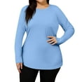 thumbnail image 5 of Long Sleeve T-Shirt for Women Plus Size Rash Guard Swim Shirt UV Protection Quick Dry Lightweight Top for Swimming and Outdoor Activities, 5 of 5