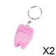 thumbnail image 1 of Enhebrador de hilo dental,Llavero con hilo dental portátil,Limpieza de dientes con hilo dental en forma de diente,Llavero con diseño de línea plana Rollo de hilo dental Limpieza,Hilo dental, 1 of 8